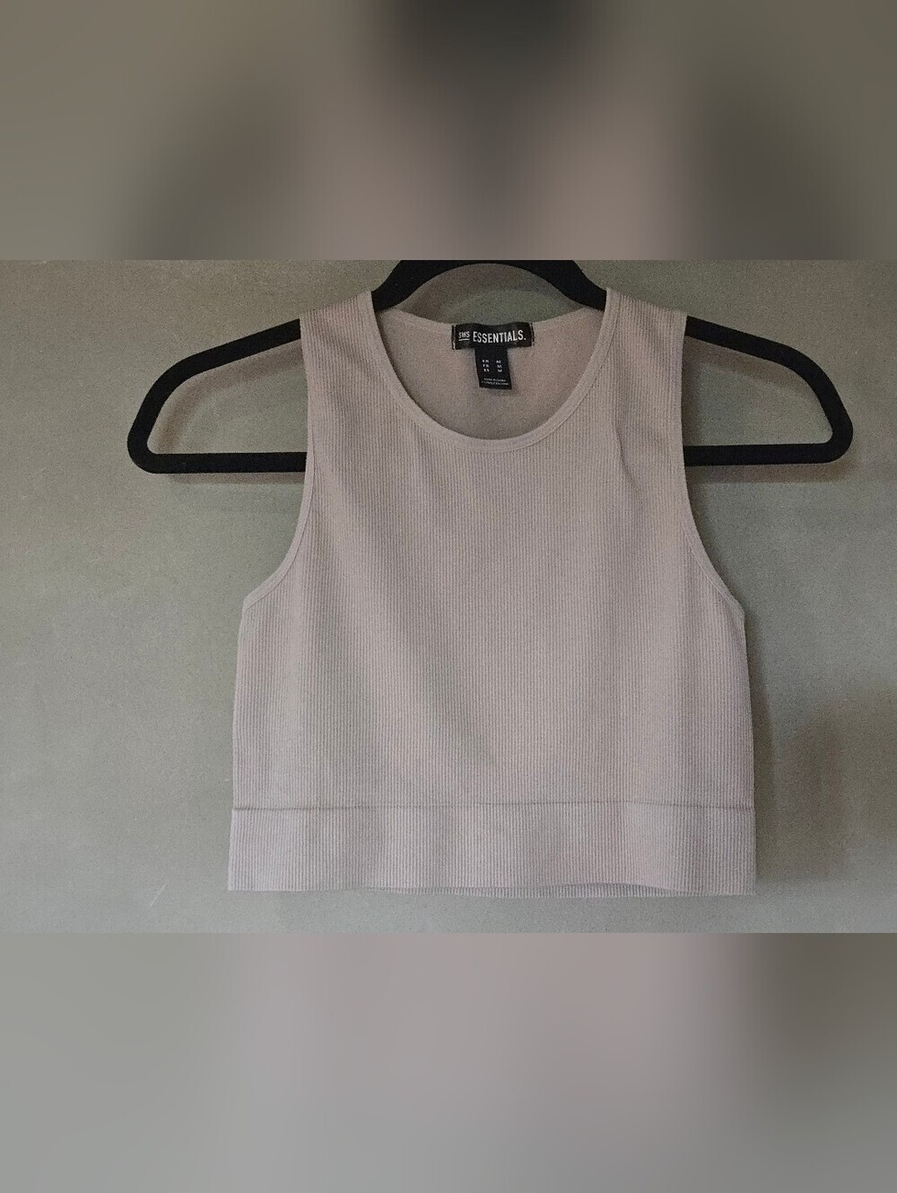 SWS Essentials | Ribbed Cropped Tank Top, Size M - Picture 2 of 8